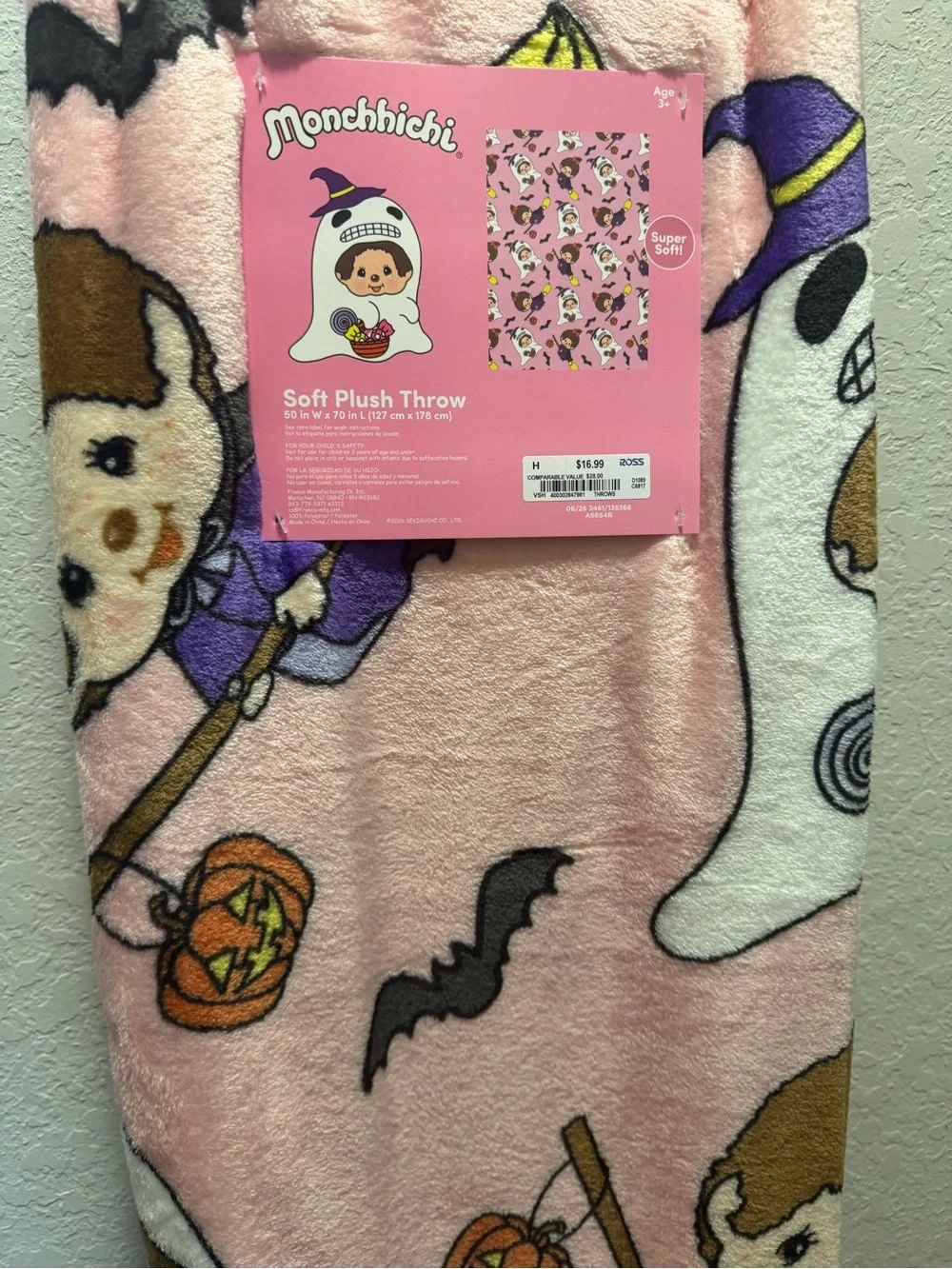 Monchhichi Halloween blanket